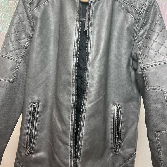 NWT Grey Quilted Biker Jacket - Picture 6 of 7